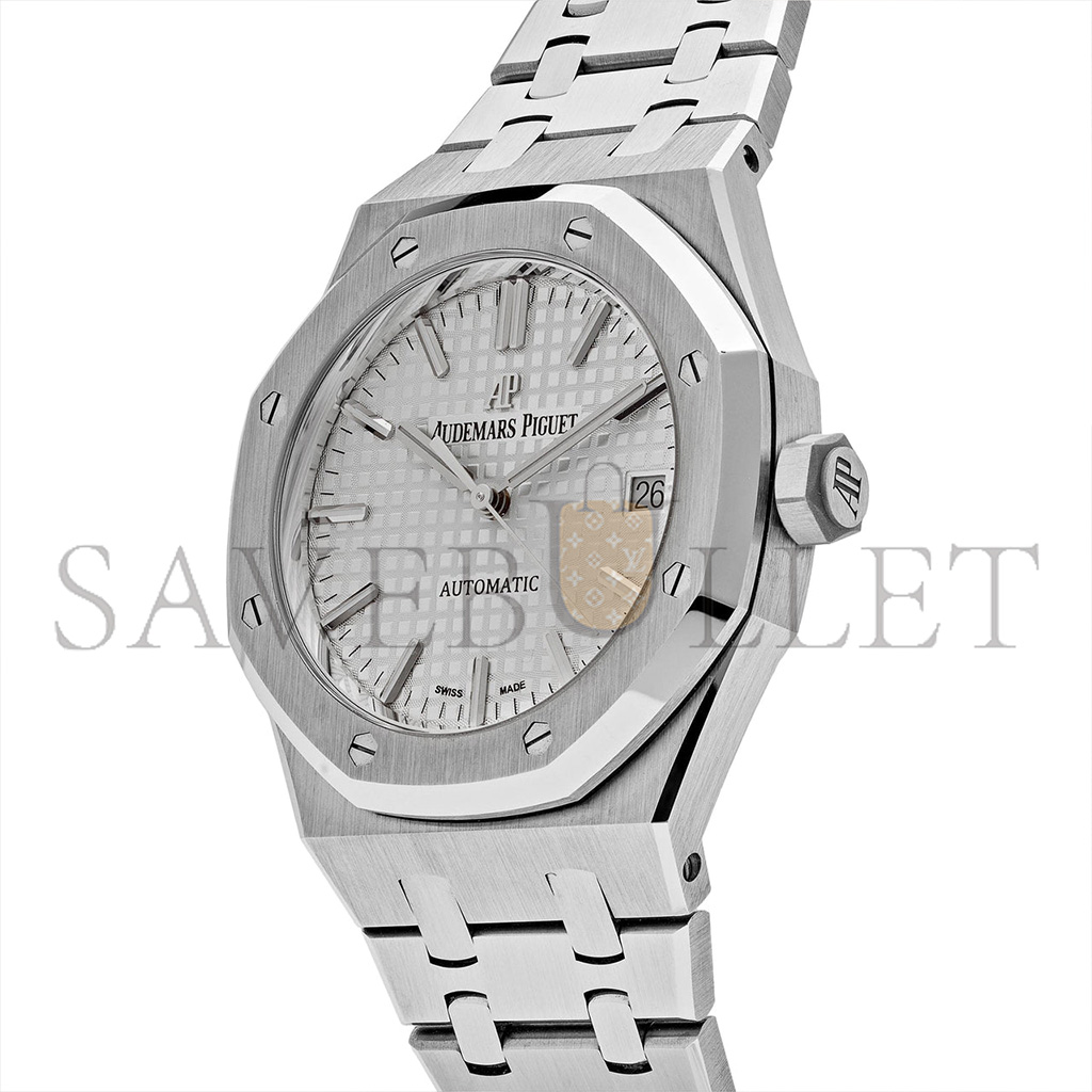 AUDEMARS PIGUET ROYAL OAK STAINLESS STEEL WHITE DIAL 37MM WATCH 15450ST.OO.1256ST.01